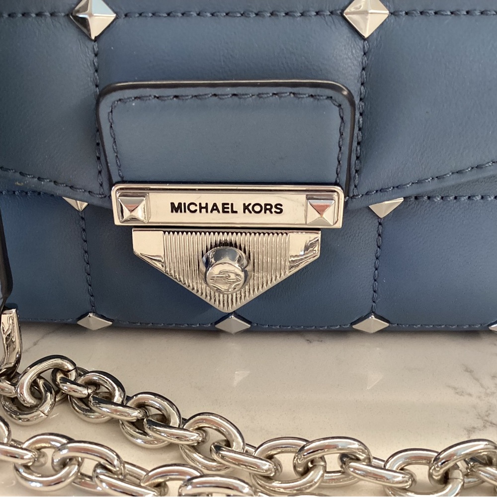 Michael Kors Large ‘Soho’ Studded, Quilted Bag Leather with - Picture 4 of 16
